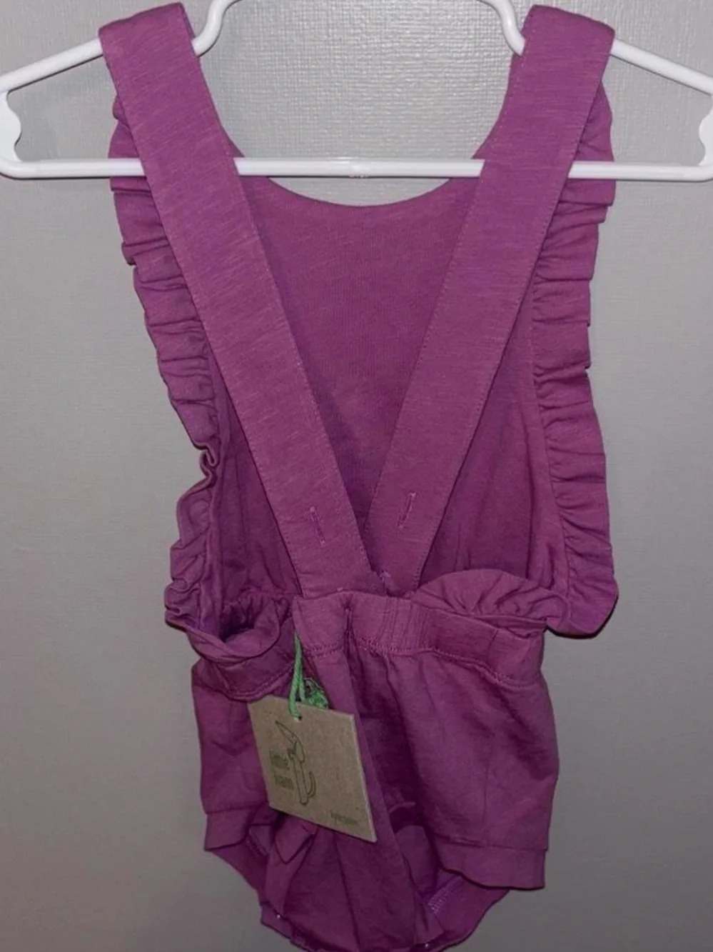 Little Liam by Kate Quinn Purple Ruffle Romper NWT 18-24months